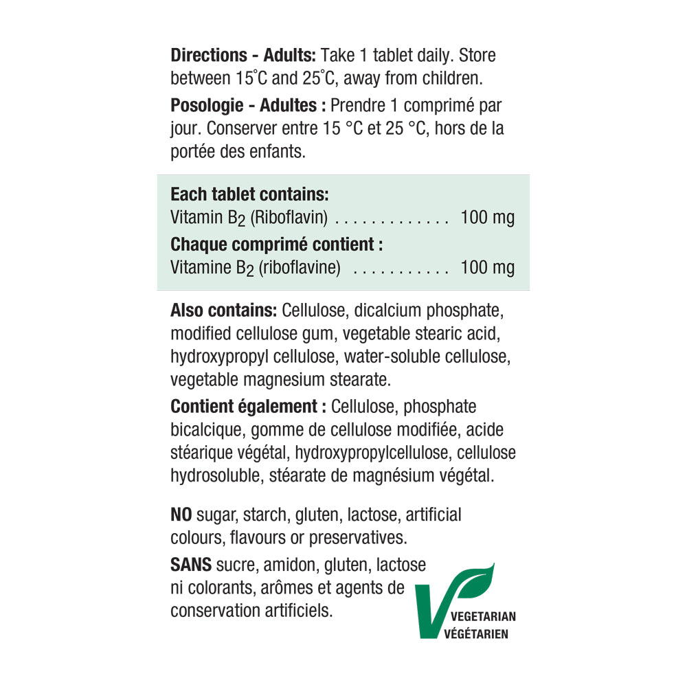 Jamieson Vitamin B2 100mg 100 - DrugSmart Pharmacy