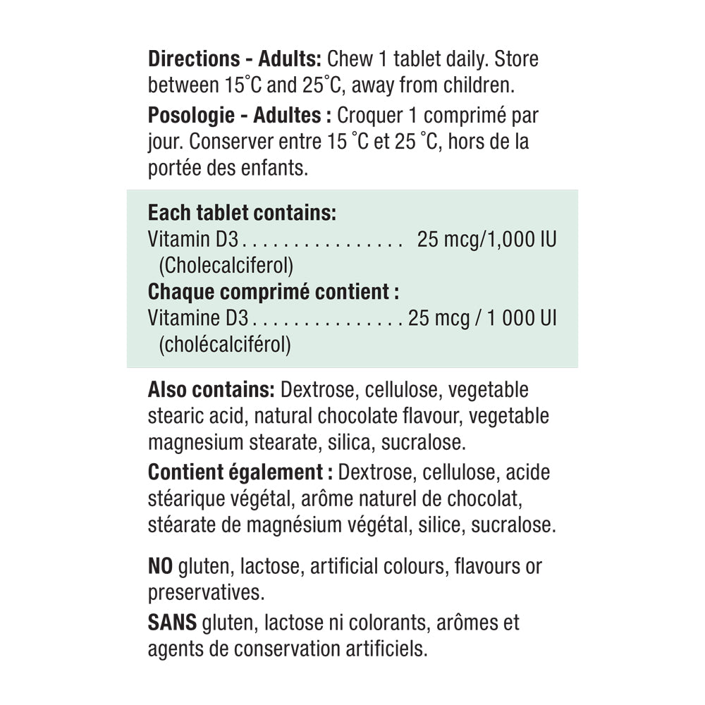 Jamieson Vitamin D3 Chocolate 100 - DrugSmart Pharmacy