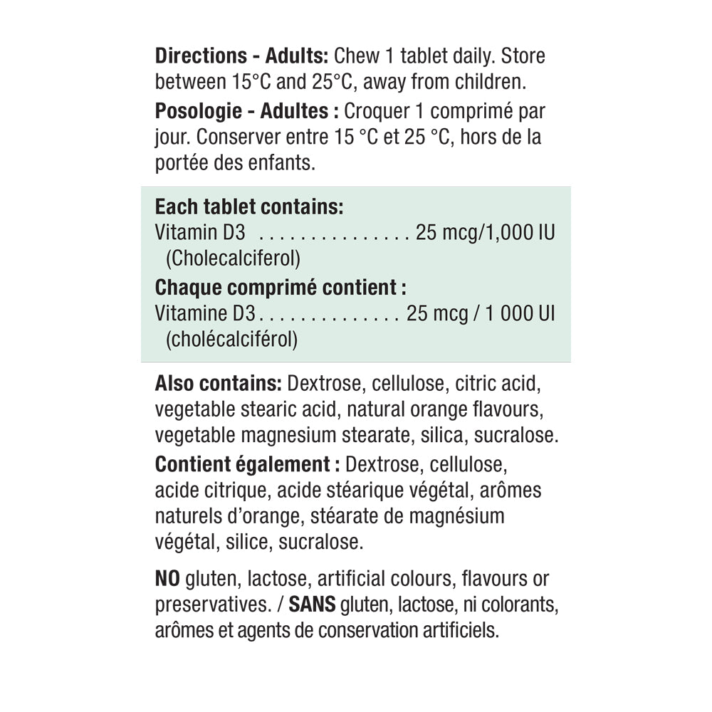 Jamieson Vitamin D3 25mcg Orange 100 - DrugSmart Pharmacy